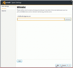 how to whitelist a website with avast